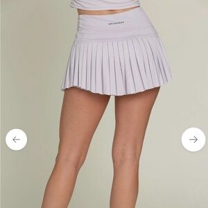 Gold Hinge Pale Lavender Pleated Tennis Skirt S